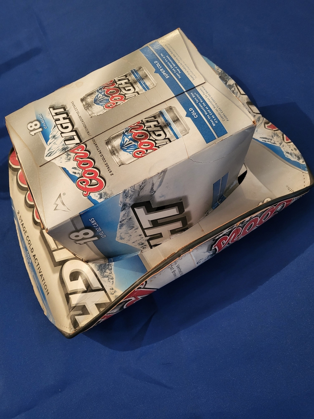 Silver & Blue Coors Light Mens Cowboy Hat